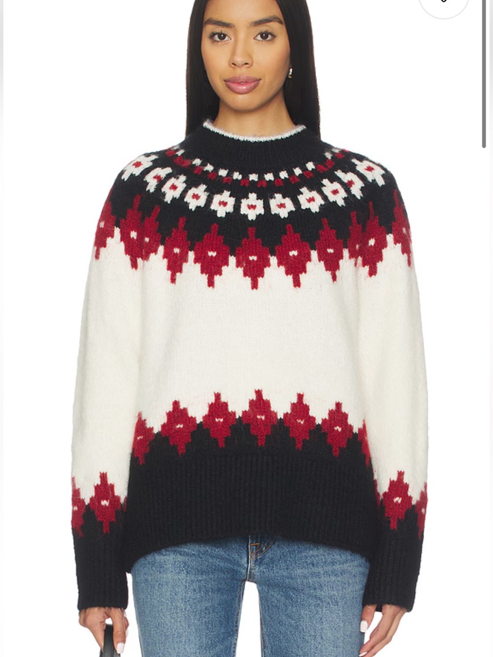 Pistola Astrid Alpaca Blend Fair Isle Sweater, Size M, NWT